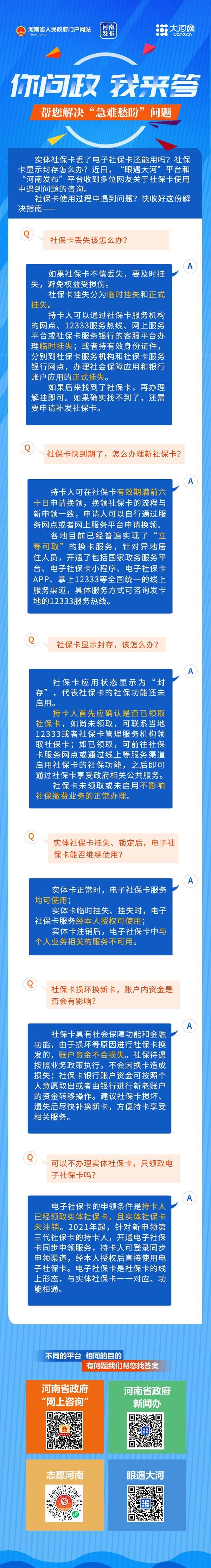 你问政 我来答丨社保卡使用遇到问题？这份指南快收藏