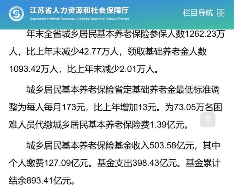 江苏省退休人员人均养老金水平如何？2023年预计能上涨多少？