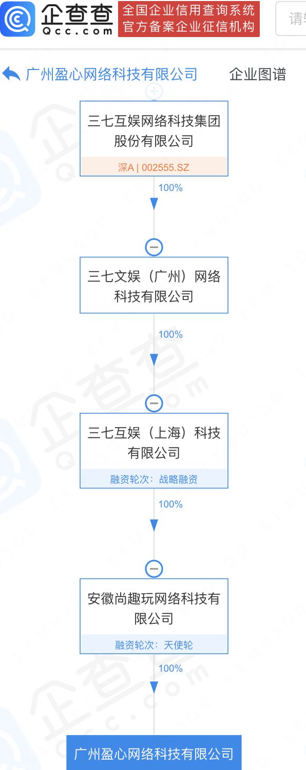 三七互娱于广州投资设立盈心网络科技公司