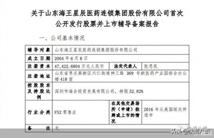 从美股退市，8000万会员撑起海王星辰4000家门店，如今“眼红”万店药店，决定在A股重启IPO