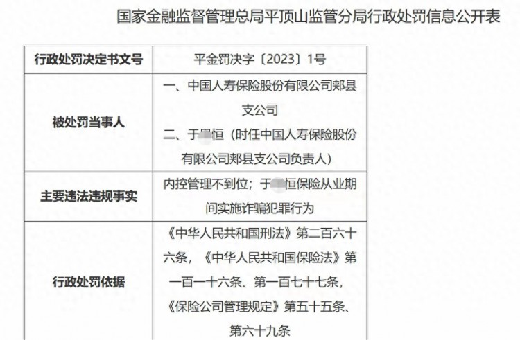 以垫支保费为由诈骗2400万元，中国人寿一支公司负责人获刑无期并遭终身禁业丨局外人