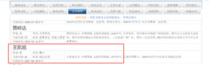 三全食品副总王凯旭年龄之谜：财报称1978年出生母校称1973年出生