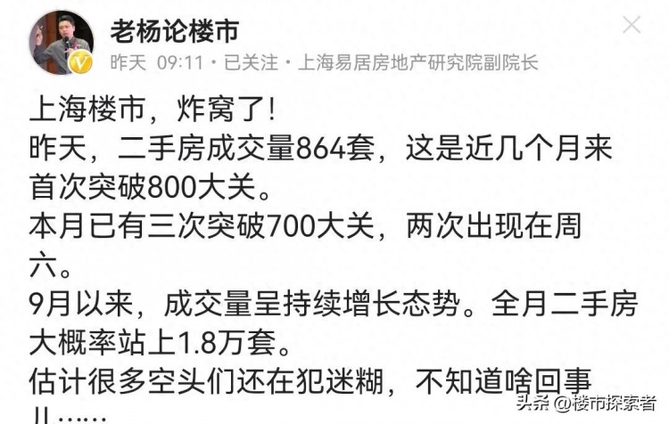 上海楼市起飞了房价飙升空头不要迷糊了