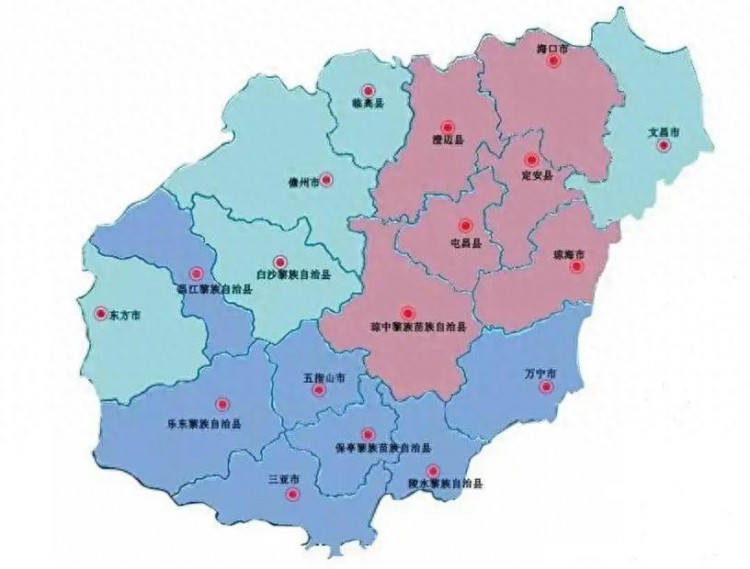 海南区划调整设想：定安并入海口海口晋级副省级乐东三亚合并
