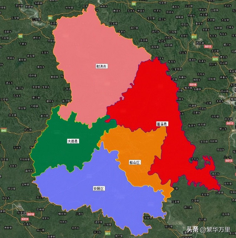 遂宁市的区划调整四川省第13大城市为何有5个区县